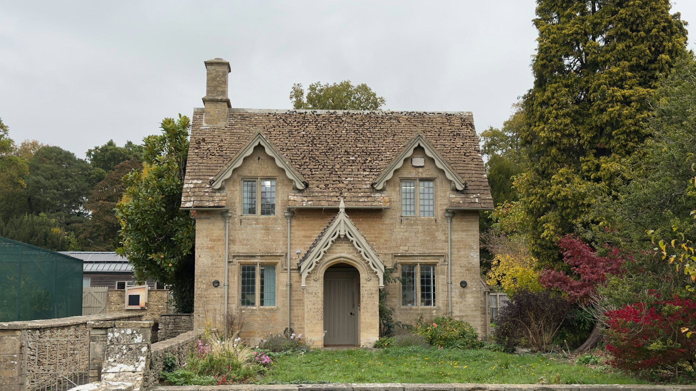 Wrenfold's honey-coloured stone front and garden